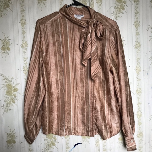 Dior Tops - Vintage Christian Dior silk blouse